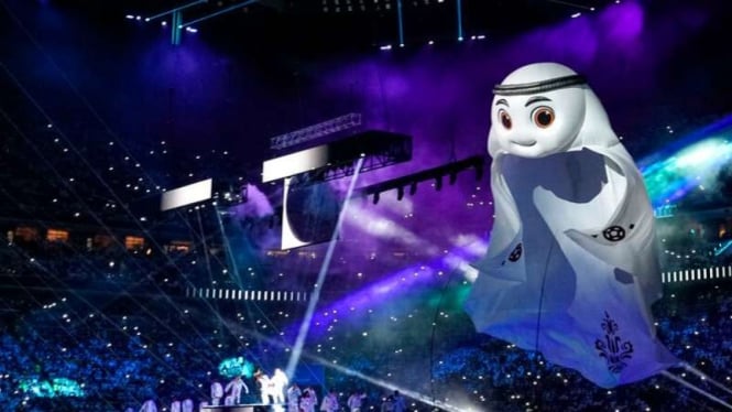 Maskot Piala Dunia 2022, Laeeb di acara opening ceremony