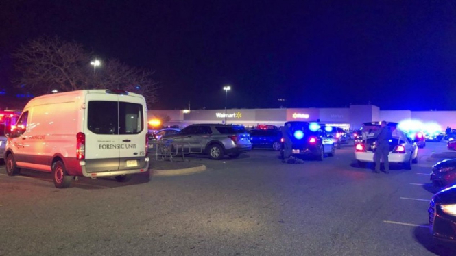 Penembakan terjadi di sebuah toserba Walmart di Virgina, Amerika Serikat, Selasa malam 22 November 2022.