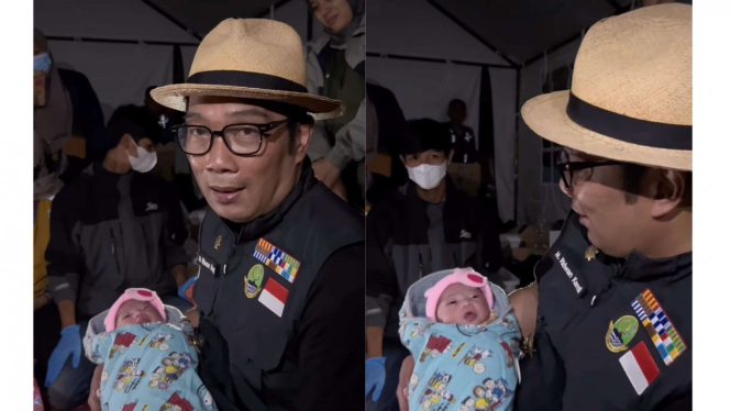 Ridwan Kamil beri nama pada bayi yang baru lahir pasca gempa Cianjur