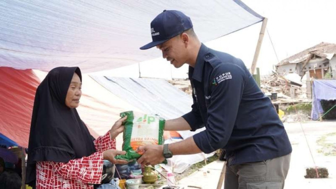 Pupuk Indonesia salurkan bantuan bagi korban bencana Cianjur.