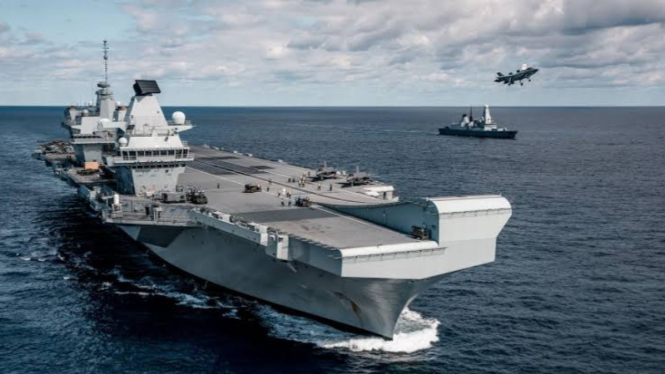 VIVA Militer: Kapal induk HMS Queen Elizabeth (R08) Angkatan Laut Inggris