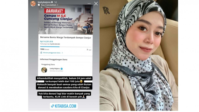 Lesti Kejora galang dana untuk korban gempa Cianjur