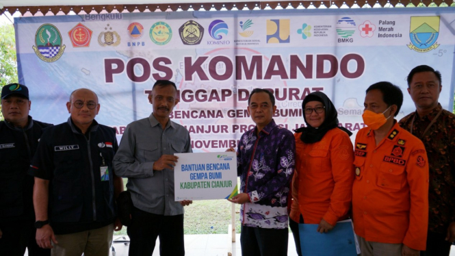 BPJS Ketenagakerjaan bantu korban Gempa Cianjur.