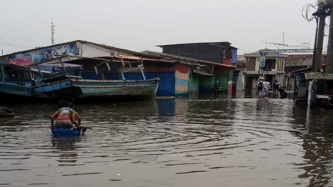 Banjir rob di Tangerang