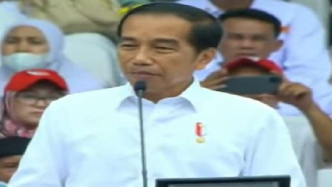 Presiden Jokowi di acara silaturahmi dengan relawan Jokowi