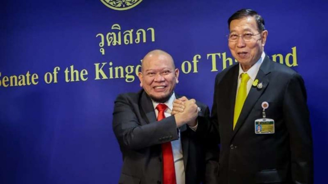 LaNyalla bersama Ketua Senat Kerajaan Thailand 