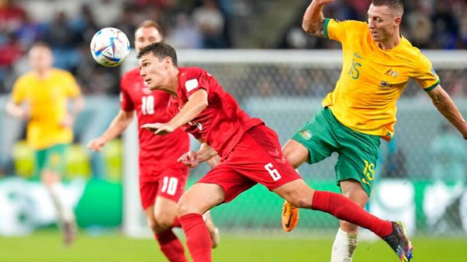 Duel Timnas Australia vs Denmark di Piala Dunia 2022
