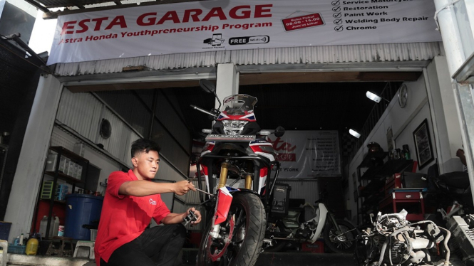 VIVA Otomotif: Bengkel motor Esta Garage binaan Yayasan AHM