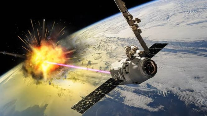 VIVA Militer: Ilustrasi serangan senjata laser ruang angkasa militer China