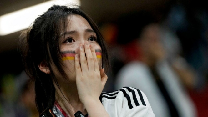 Kesedihan suporter Timnas Jerman usai tersingkir dari Piala Dunia 2022