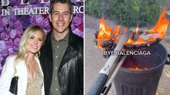 Arie Luyendyk Jr. dan Lauren Burnham bakar sepatu Balenciaga usai iklan kontroversial