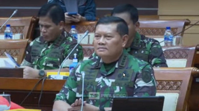 Calon Panglima TNI Laksamana Yudo Margono saat fit and proper test di DPR.