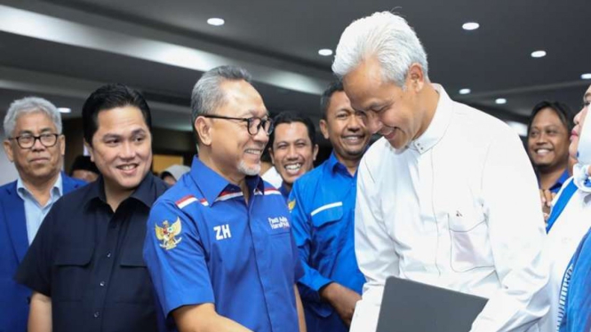 Ketum PAN Zulkifli Hasan dan Gubernur Jawa Tengah Ganjar Pranowo