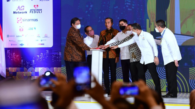 Presiden Jokowi di Pembukaan Rapimnas KADIN 2022