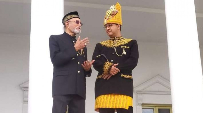 Wali Nanggroe Aceh Tgk Malik Mahmud Al Haytar Bersama Anies Baswedan