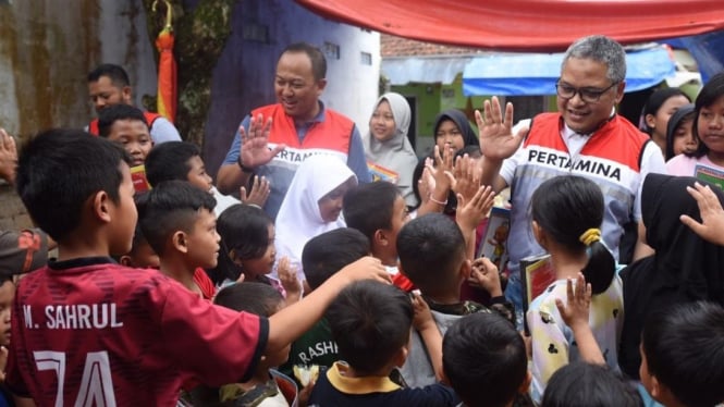 Pertamina Hulu Energi Gelar Trauma Healing untuk warga terdampak gempa Cianjur.