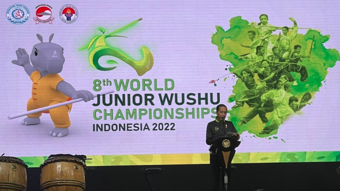Presiden Indonesia Joko WIdodo membuka Kejuaraan Dunia Wushu Junior 2022