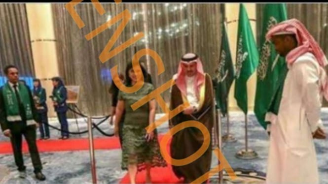 Jepretan layar (screenshot) kabar di Twitter yang mengklaim bahwa mantan wakil presiden Filipina, Leni Robredo, mengenakan pakaian yang transparan saat kunjungan kenegaraan ke Arab Saudi yang merupakan negara dengan mayoritas muslim.