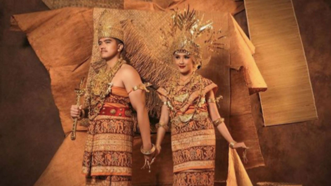 Kaesang dan Erina gunakan konsep prewedding dengan pakaian adat Lampung