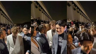 Viral Sehun EXO Terciduk Belakangi Robert Pattinson Di Event Dior