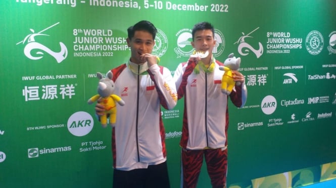 Kontingen Indonesia meraih 3 medali emas di hari pertama Kejuaraan Dunia Wushu Junior 2022