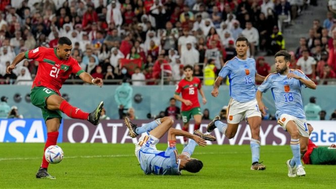 Maroko vs Spanyol di Piala Dunia 2022