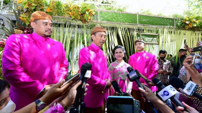 Keterangan pers Presiden Jokowi usai proses siraman menjelang pernikahan Kaesang