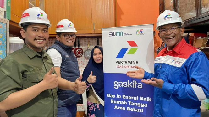 PGN lakukan Gasin Gaskita di Rawalumbu Bekasi.