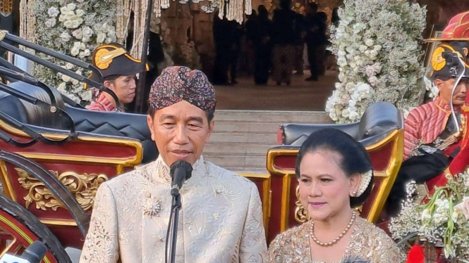 Presiden Jokowi dan Iriana di Yogyakarta.