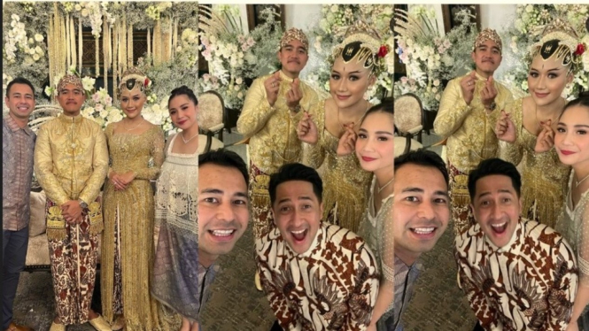 Raffi Ahmad, Nagita Slavina dan Irfan Hakim hadiri pernikahan Kaesang-Erina