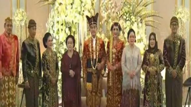 Megawati dan Puan hadiri resepsi Kaesang dan Erina