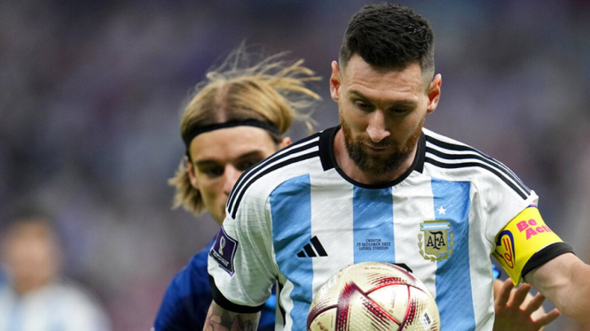 Aksi Lionel Messi, semifinal Piala Dunia 2022 Argentina vs Kroasia