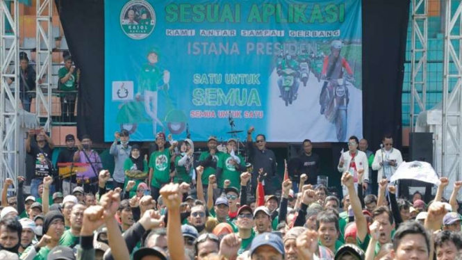 Ribuan ojek online (ojol) sepakat dukung Ganjar Pranowo presiden