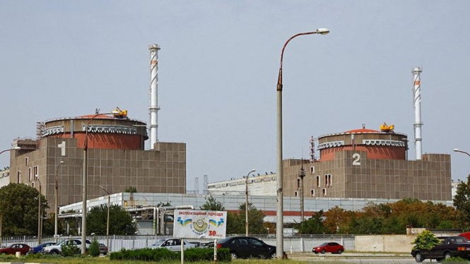 Pembangkit listrik tenaga nuklir (PLTN) Zaporizhzhia yang dikendalikan Rusia.