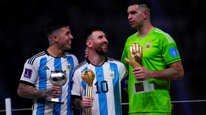Lionel Messi, Enzo Fernandez, dan Emiliano Martinez raih penghargaan Piala Dunia 2022