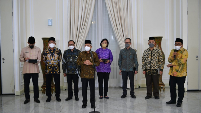 Wakil Presiden RI Ma'ruf Amin dan sejumlah Menteri Kabinet Indonesia Maju