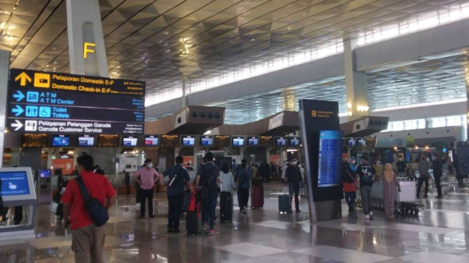 Arsip--Suasana di Bandara Soekarno Hatta.