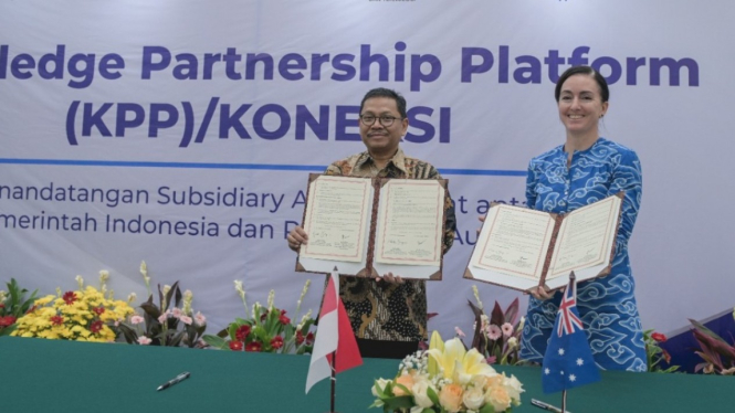 Kerja sama hibah (subsidiary arrangement) antara Australia dan Indonesia dalam rangka Kolaborasi Riset, Ilmu Pengetahuan, dan Inovasi (Koneksi).