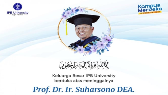 Prof Suharsono, Guru Besar IPB University, meninggal dunia