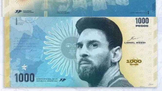 Wajah Lionel Messi di 1000 Peso