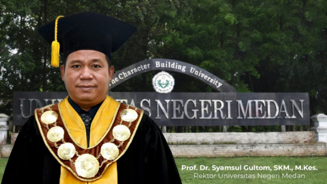 Rektor Universitas Negeri Medan Prof. Dr. Syamsul Gultom