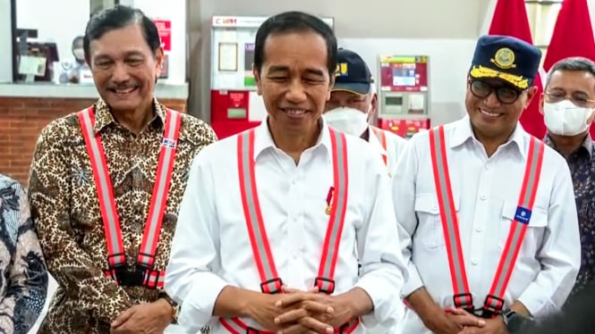 Presiden RI Joko Widodo di peresmian Stasiun Manggarai