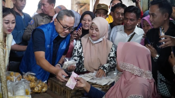 Mendag RI Zulkifli Hasan di Pasar Natar, Kabupaten Lampung Selatan