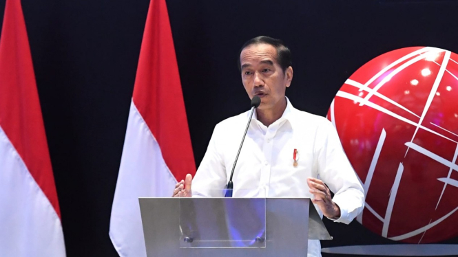 Presiden RI Joko Widodo saat membuka perdagangan bursa 2023