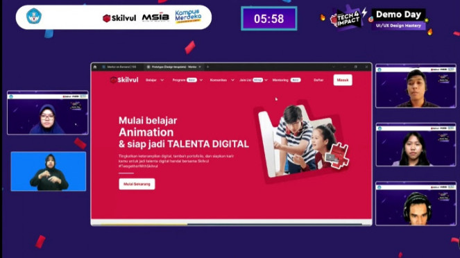 Mahasiswa mengikuti program Skilvul #Tech4Impact