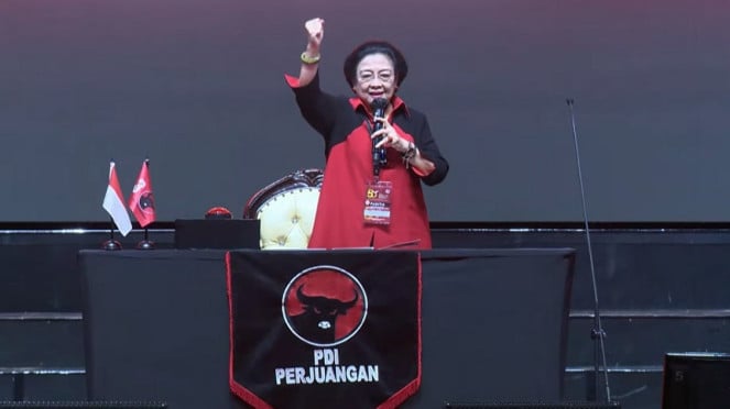 Ketua Umum PDIP Megawati Soekarnoputri di HUT PDIP ke-50 Ketua Umum PDIP Megawati Soekarnoputri di HUT PDIP ke-50