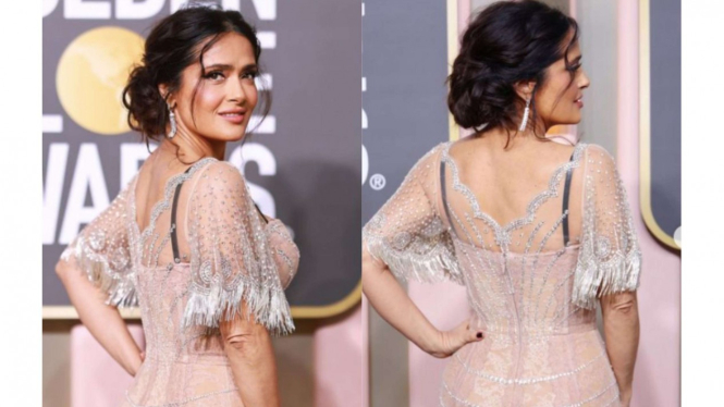 Salma Hayek di Golden Globes Awards 2023