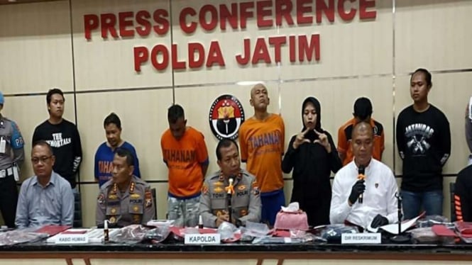 Polda Jatim merilis kasus perampokan rumah dinas Wali Kota Blitar
