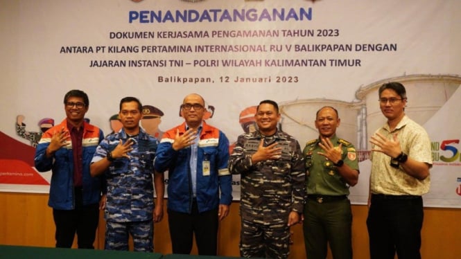 Pertamina tanda tangan kerja sama dengan TNI - POLRI