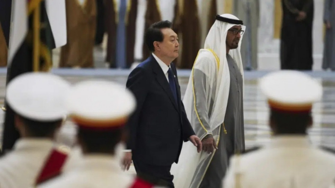 Presiden Korea Selatan Yoon Suk Yeol, pada hari Minggu, 15 Januari 2023, kunjungi Uni Emirat Arab.